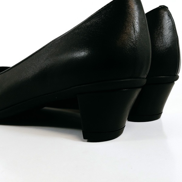 エスプレッソ Espresso パンプス 革 2800 黒 3E 幅広 日本製 結婚式