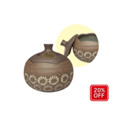 清水焼香炉「焼メ三島紋」