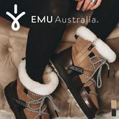 EMU Australia ���ߥ塼 �ࡼ�ȥ�֡��� Blurred W12641 ���� �����ץ����� ���硼�ȥ֡��� ���� �졼�����åץ֡��� �ե��� �쥶�� �֥�å� ��ǥ����� ��  ���ߥ�