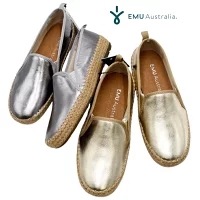 EMU Australia ���ߥ� ����åݥ� Gum Leather Metallic W13258 �����ѥɥ꡼�� ���ߥ塼 ���塼�ȴ��� ���ˡ����� �ǥå����塼�� �ե�åȥ��塼��