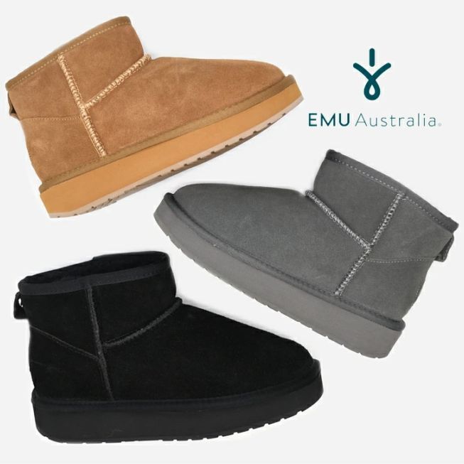 EMU Australia ���ߥ� ���� �ࡼ�ȥ�֡��� W13252 Platform Micro Wool 2.0 ������֡��� ���Υ����� �ࡼ�ȥ� �֡���