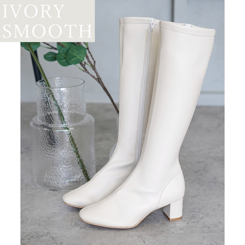 日本製 ストレッチロングブーツ 5.5cmヒール