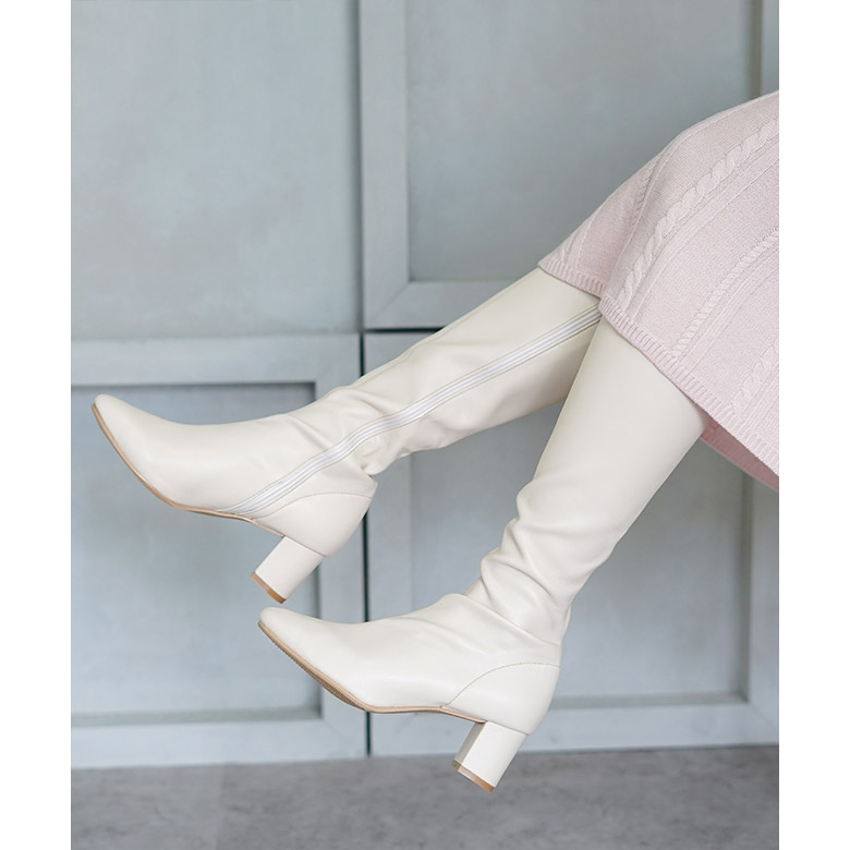 日本製 ストレッチロングブーツ 5.5cmヒール