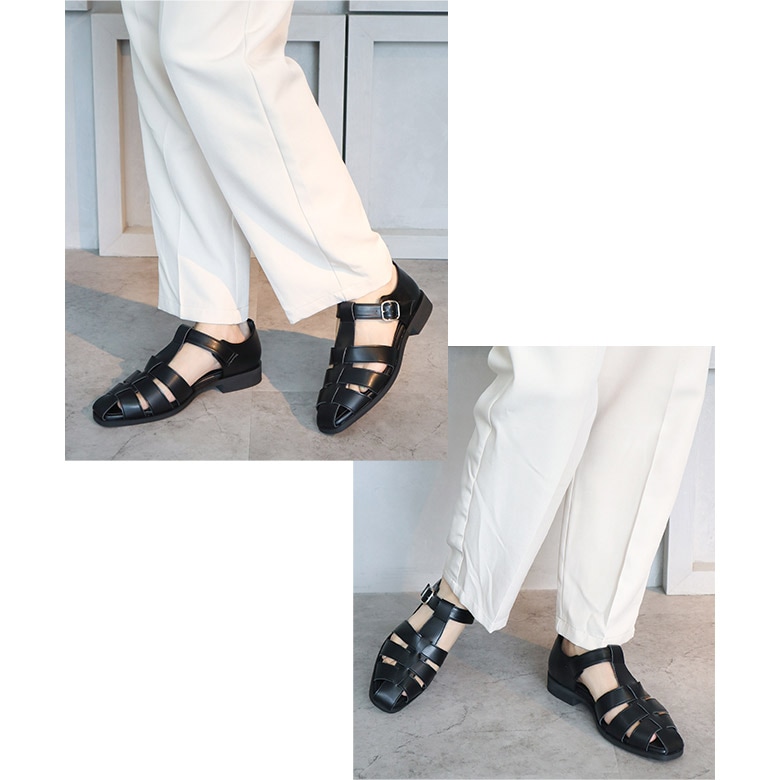 MALIKS MALIKS SC6769 Leather Woven Sandals レザー ウーブン