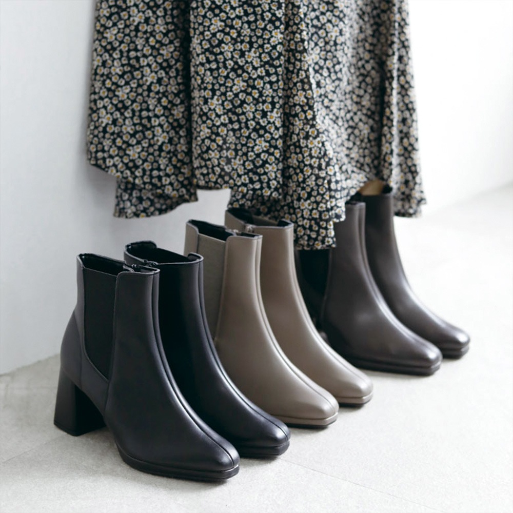 日本製 ストレッチロングブーツ 5.5cmヒール