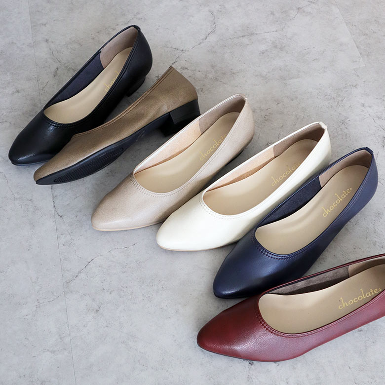 日本製 ストレッチポインテッドパンプス 2.5cmヒール