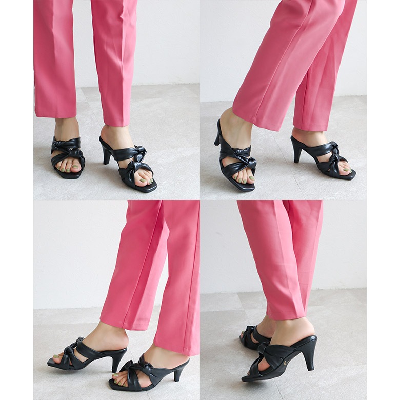 Pearl Leather Tube Belt Sandals[No.7120]