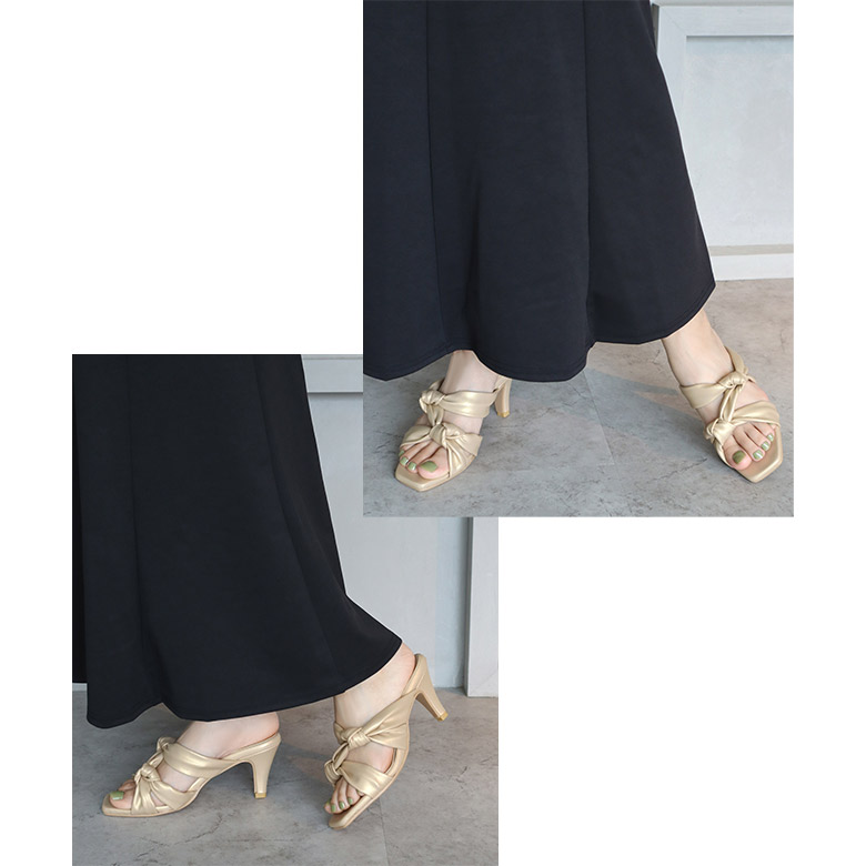 Pearl Leather Tube Belt Sandals[No.7120]