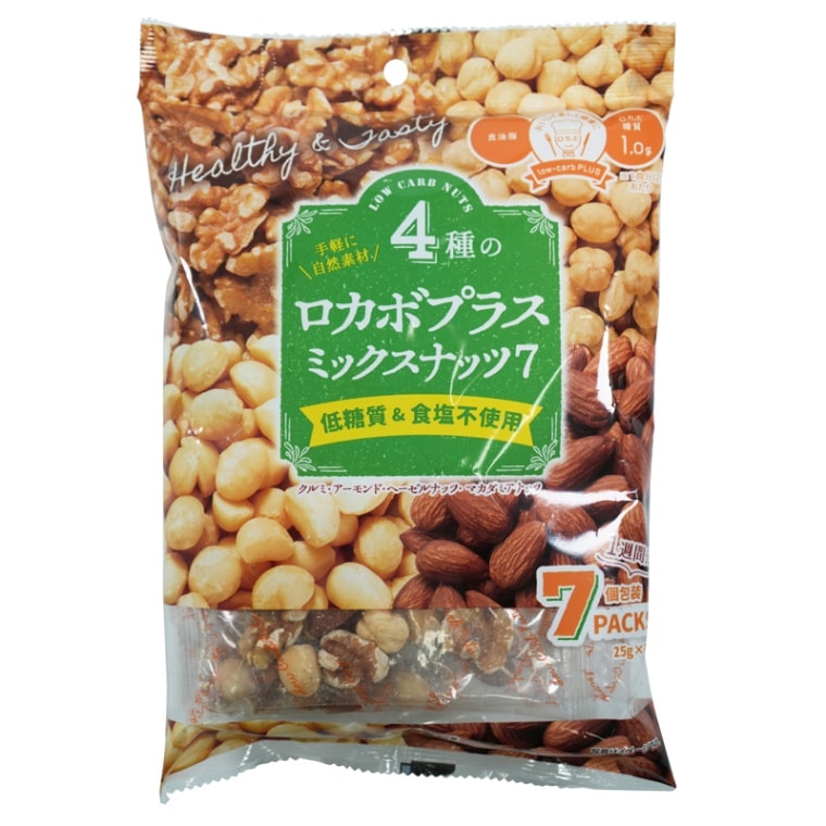 4種のロカボ＋ミックスナッツ7・175g | ナッツ＆シード,無添加ナッツ