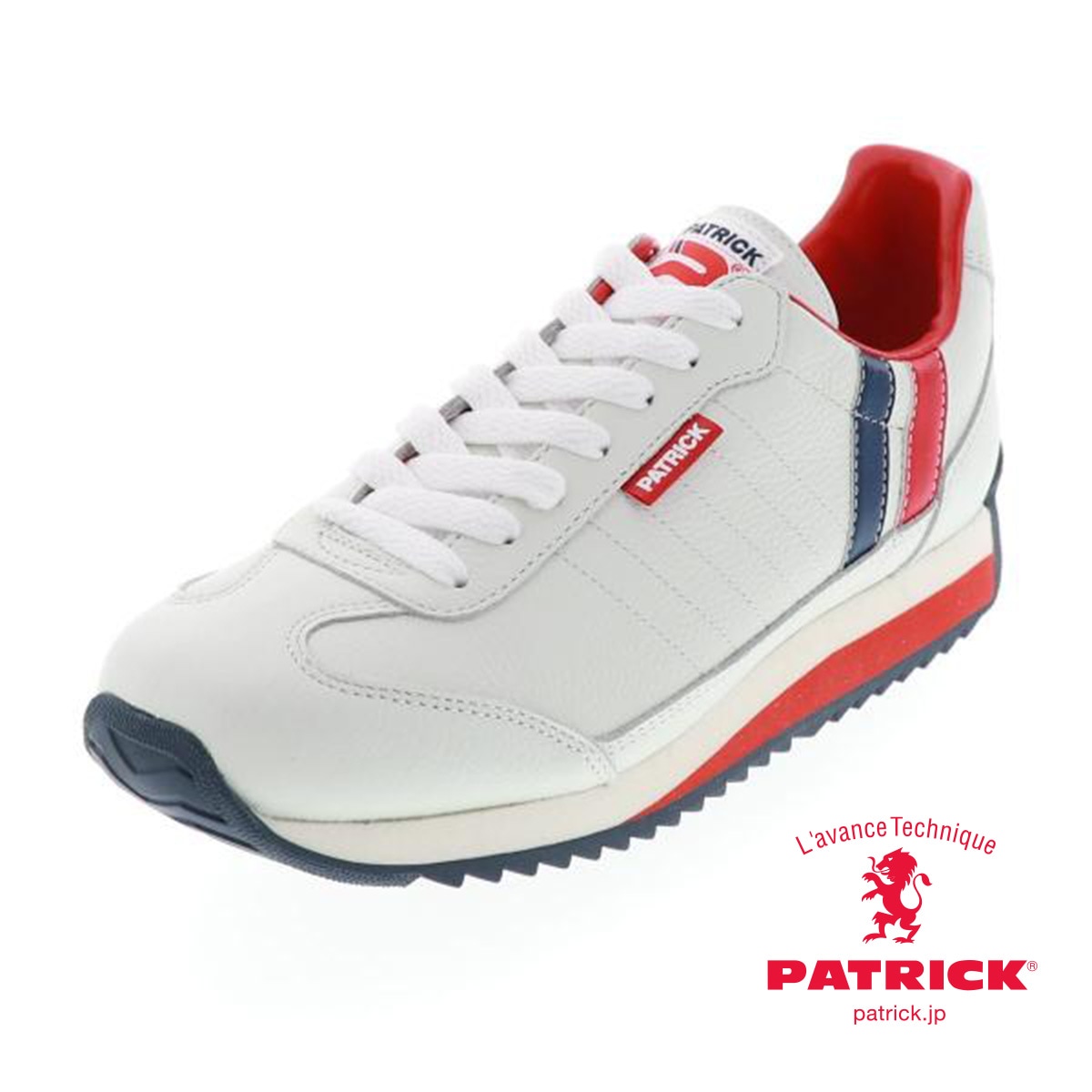 パトリック マラソン レディース カジュアル スニーカー PATRICK MARATHON L 98800 トリコロール 23.0cm〜24.5cm