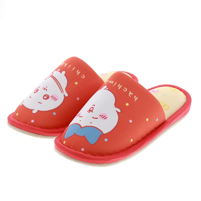 ちいかわ ハチワレ スリッパ 室内履き ルームシューズ オレンジ かわいい