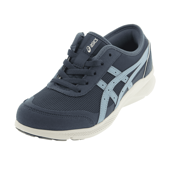 アシックス asics レディース ウォーキング シューズ ハダシウォーカー 3E相当 歩きやすい 疲れにくい ファスナー 1292A066-400 NAVY BLUE/GREY BLUE ネイビー×