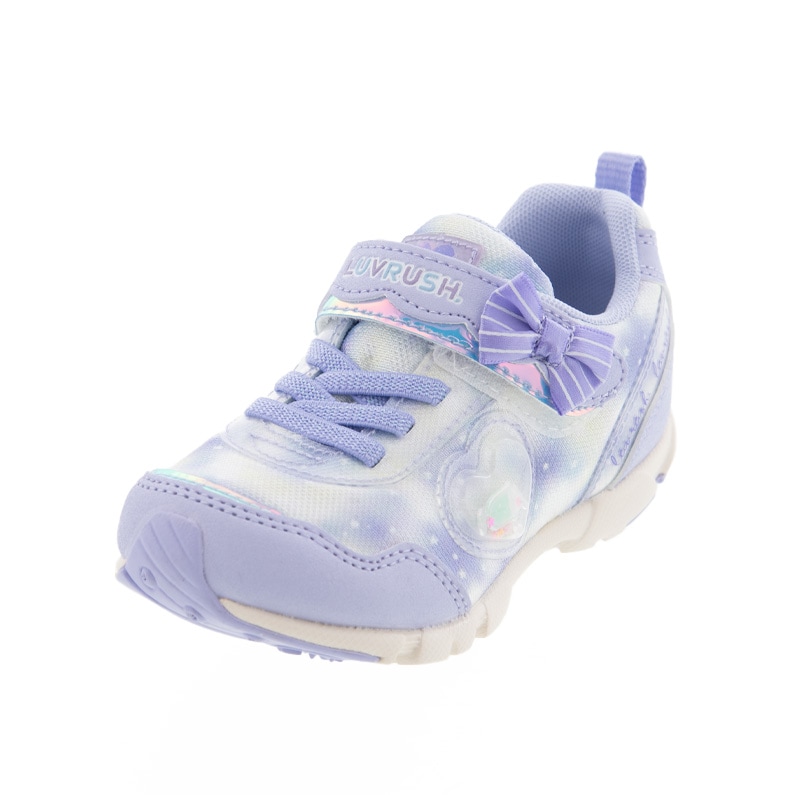 LUVLUSH ラブラッシュ キッズ スニーカー LV1184 2E ムーンスター グレープ 女の子 リボン 抗菌 防臭 2E 運動 通学