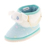 Sanrio サンリオ シナモロール シナモン キッズ ブーツ ムートン調 H81245 ふわふわ ファー パールアクセサリー ブルー 水色|ブーツ・スノーシューズ|キッズ