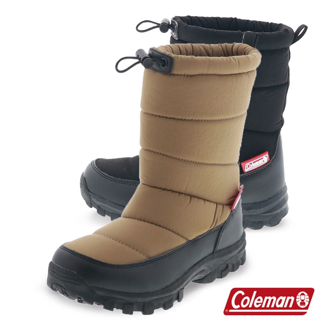 Coleman コールマン キッズ ブーツ ジュニア 防水ブーツ スノーブーツ スノトレ 保温 防滑 ミドル丈 子供用ブーツ ベージュ/ブラック 新作