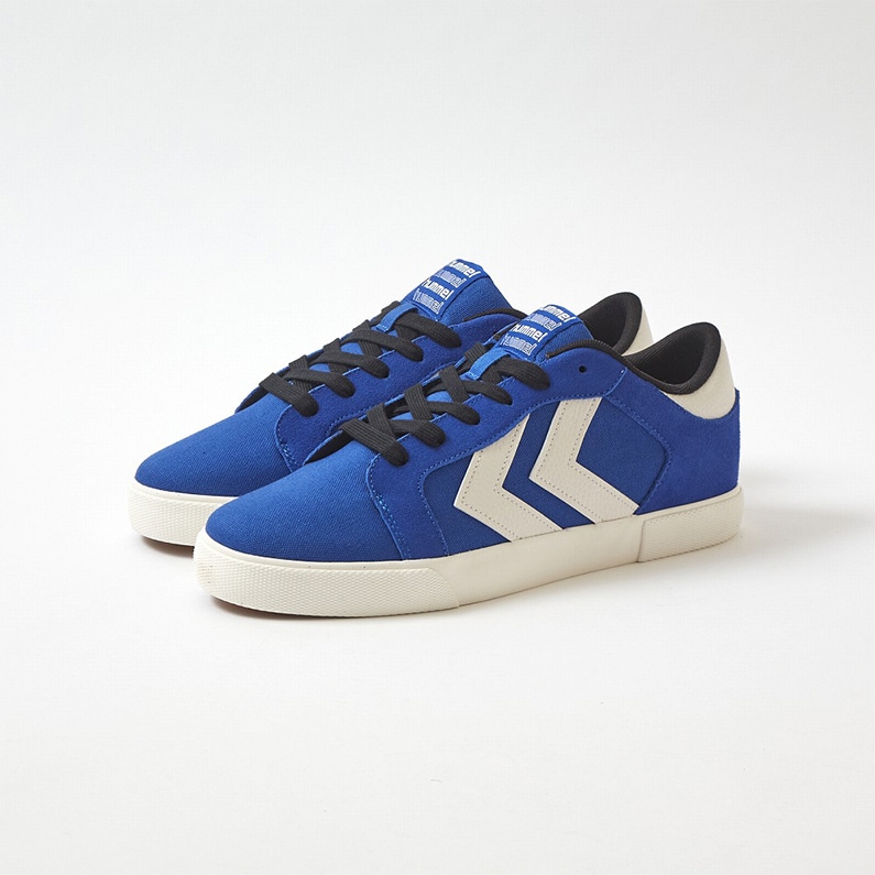 ヒュンメル hummel ディケイド レディース スニーカー キャンバスシューズ DECADE LX-E MIXED HM216021_8678 LAPIS BLUE ブルー 青 キャンバス×スエード