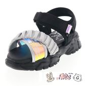 イコールミー ＝me ガールズサンダル キッズ ジュニア かわいい 厚底 スポサン 夏サンダル ME-3759 BLACK ブラック ネイルシール付き|サンダル|キッズ