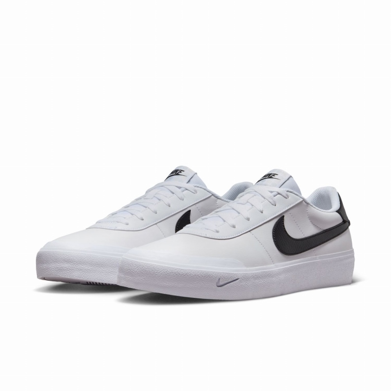 ナイキ NIKE メンズ スニーカー コート ショット COURT SHOT FQ8146-104 ホワイト/ブラック ローカット 合皮