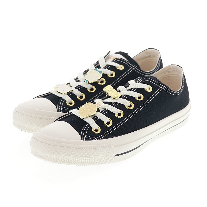 CONVERSE コンバース オールスター GD OX 第2弾 ちいかわ コラボ スニーカー レディース キャンバスシューズ 1SE576 ブラック メタルチャーム付き