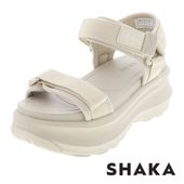 SHAKA シャカ ネオバンジー レディースサンダル 厚底 スポサン ベルクロベルト ストラップ SK-323 NEO BUNGY S CHUNKY GES LINEN リネン|サンダル|レディース