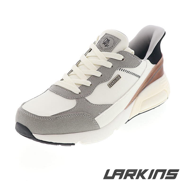 手を使わずに履ける メンズスニーカー カジュアル スリッポンシューズ 軽い 履きやすい LARKiNS ラーキンス L-6100 ホワイト
