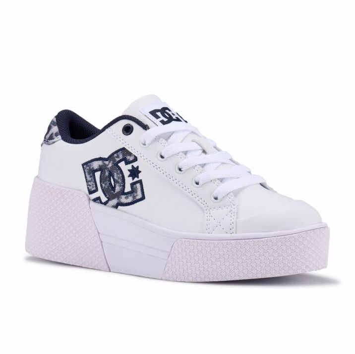 DC SHOES ウィメンズ フットウェア レディース スニーカー CHELSEA LITE WEDGE DW252601 ホワイト×デニム WNY