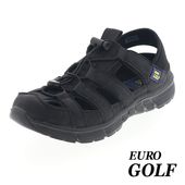 カカトを踏んで履ける メンズサンダル カジュアル スリッポンシューズ 超軽量 EURO GOLF ユーロゴルフ 65000 ブラック 黒|サンダル|メンズ