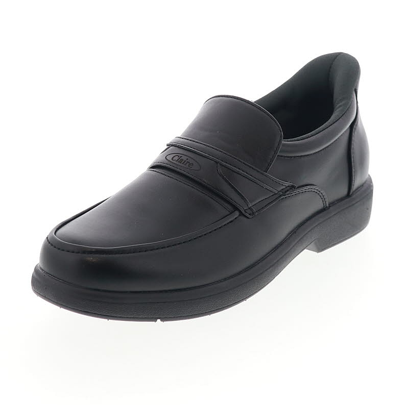 メンズ ローファー 立ったまま手を使わずに履ける サッとインシューズ Claire Valentino クリア バレンチノ CV100 ブラック