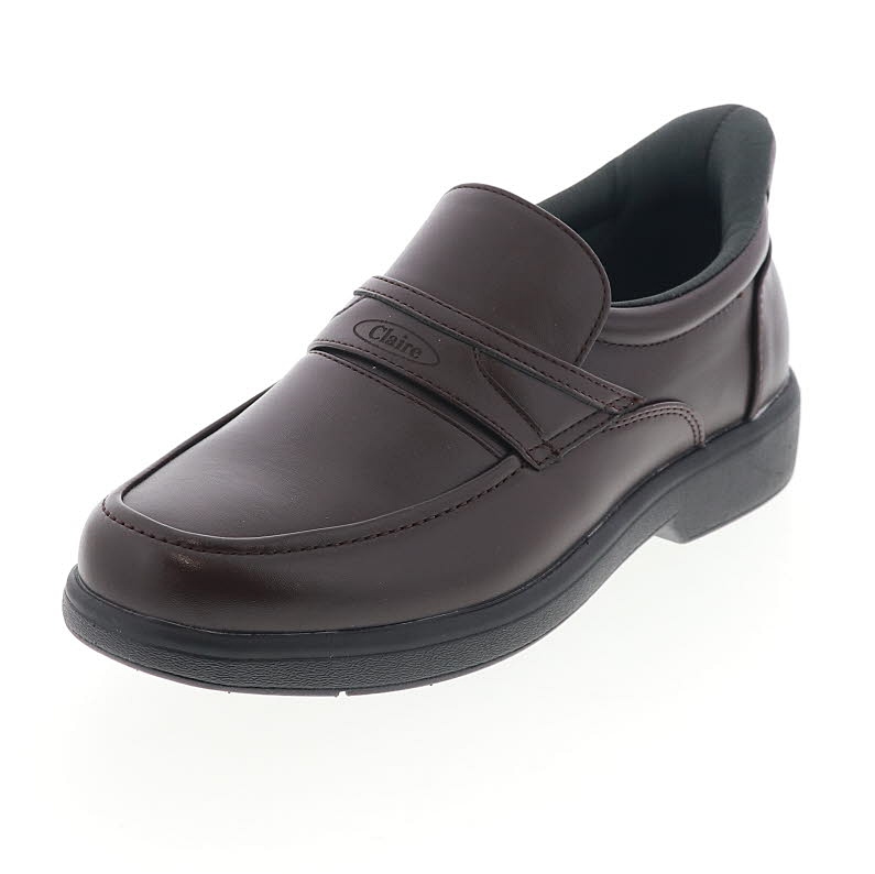 メンズ ローファー 立ったまま手を使わずに履ける サッとインシューズ Claire Valentino クリア バレンチノ CV100 ダークブラウン
