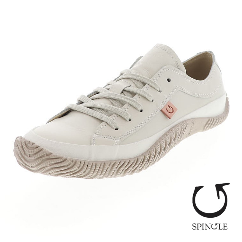 スピングル メンズスニーカー ローカット 定番モデル カジュアルシューズ カンガルーレザー SPINGLE SP-110 03 アイボリー