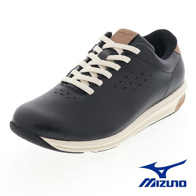 ミズノ　YOUDO レザー ジッパー付き スニーカー 黒　膝に優しい　ユウドウ MIZUNO ひざに優しい O脚にお悩みの方に ユウドウ YOUDO