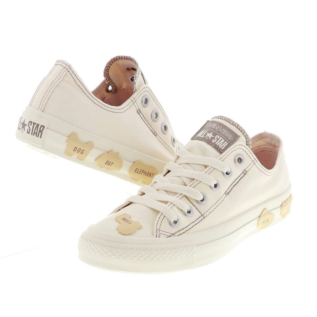 CONVERSE オールスター BS スリップ OX たべっ子どうぶつ コラボモデル ローカット スニーカー レディース キャンバスシューズ 1SE715 オフホワイト