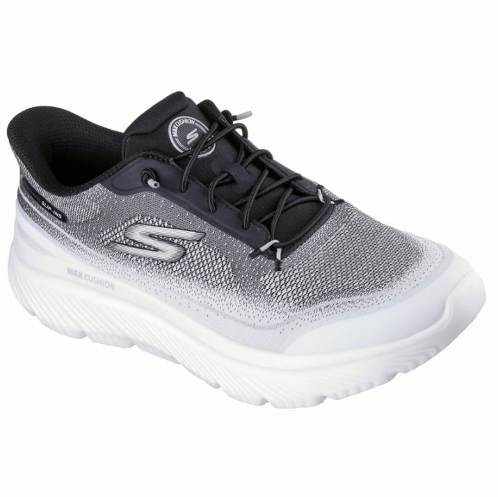 SKECHERS スケッチャーズ メンズ スニーカー ゴーウォーク マックスクッショニング ハイパーバースト 217128 スリップインズ ホワイト×ブラック