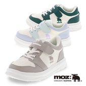 モズ MOZ 25101 キッズスニーカー ジュニアシューズ 子供靴 運動靴 履きやすい 軽い ベルクロベルト ゴム紐  オーク/グリーン/ブルー|マ行|ブランド一覧