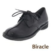 レディース カジュアル コンフォートシューズ 足に優しい 幅広3E 本革 レザーシューズ 婦人靴 オリジナル Biracle BRI3411CSM BLK 黒 ブラック|カジュアルシューズ|レディース