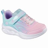 SKECHERS スケッチャーズ キッズ スニーカー 光る靴 ソラ グローカラーブリーズ 303713L AQMT アクア/マルチ マジックテープ キラキラ|サ行|ブランド一覧