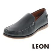レオン メンズ ドライビングシューズ スリッポン カジュアルシューズ ローファー 本革 レザーシューズ 紳士靴 LEON 4100 ネイビー|カジュアルシューズ|メンズ