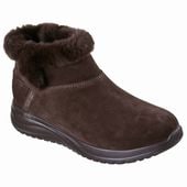 SKECHERS スケッチャーズ スリップインズ レディースブーツ ショートブーツ オンザゴー ステラ ダフネ 144740 チョコレート CHOC レザー スエード 防水|サ行|ブランド一覧