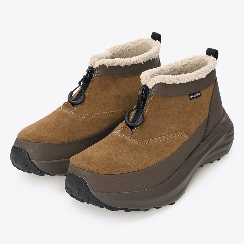 Columbia コロンビア メンズ ブーツ スカイライド ジップ ウォータープルーフ YU9096 255 防水 2025秋冬新作 Mud マッド 茶 ブラウン