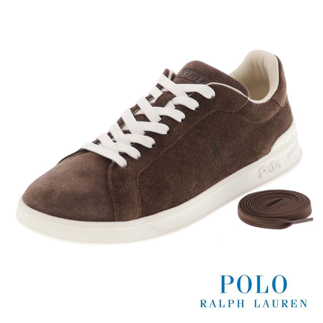 POLO RALPH LAUREN ポロ ラルフローレン メンズ スニーカー ローカット スエード HRT CRT II-SK-LTL 809973732002 BROWN ブラウン