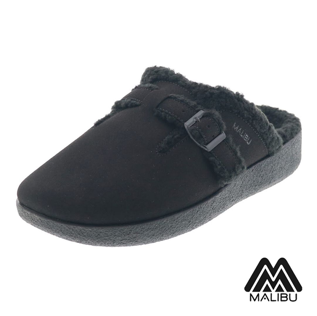 マリブサンダルズ レディースサンダル カジュアル スリッポン 秋冬 あったかボア MALIBU SANDALS FLORES MULE BLACK/BLACK ブラック MS20-0006