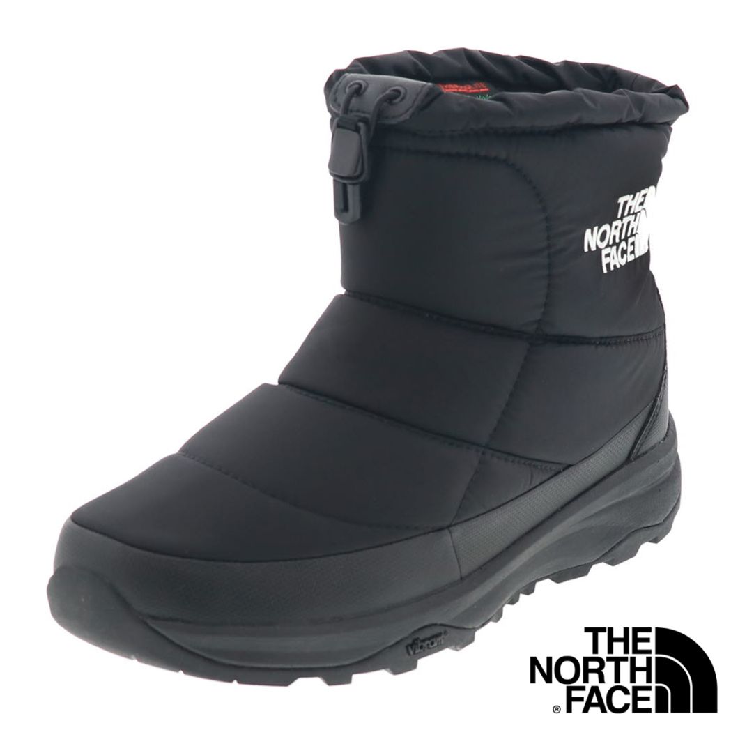 THE NORTH FACE ザ・ノース・フェイス メンズ ブーツ ヌプシ ブーティ WP ロゴ ショート アークティック グリップ NF52485 ブラック×ホワイト・KW