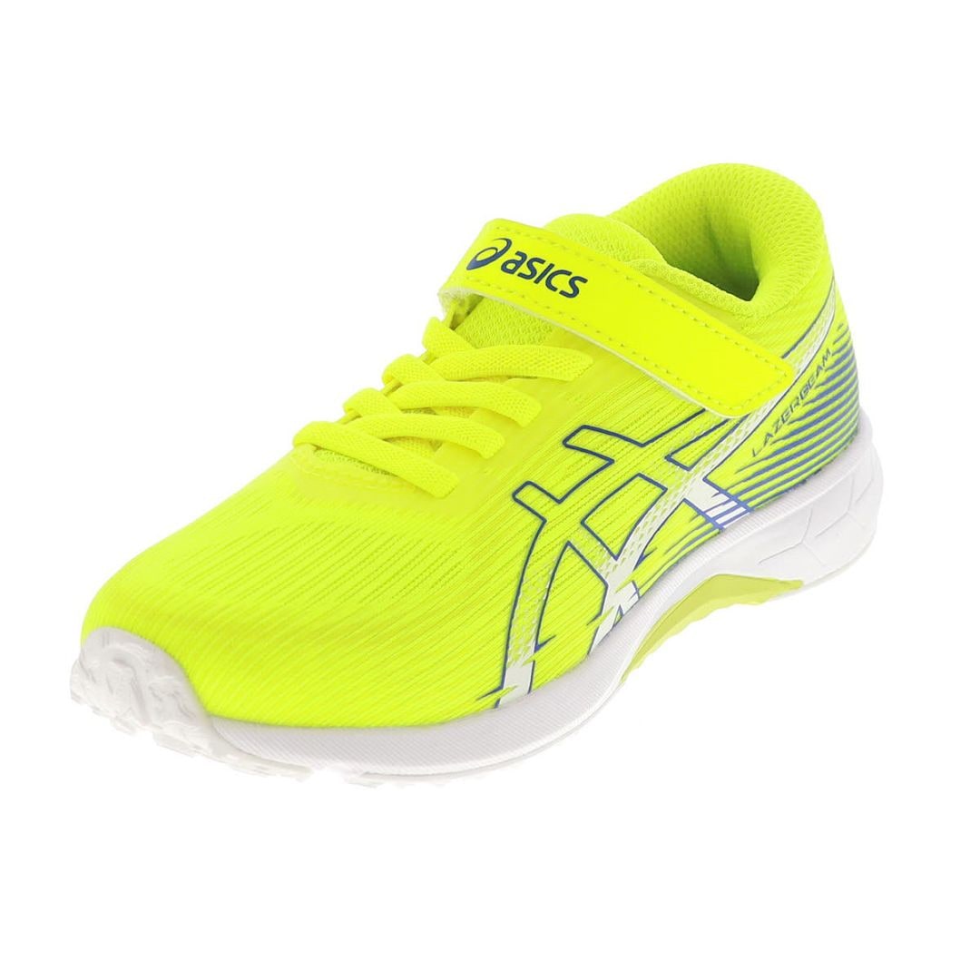 asics アシックス レーザービーム キッズスニーカー ジュニアシューズ 消臭 運動靴 LAZERBEAM RK-MG 1154A223-750 ネオンイエロー×パープル 黄色