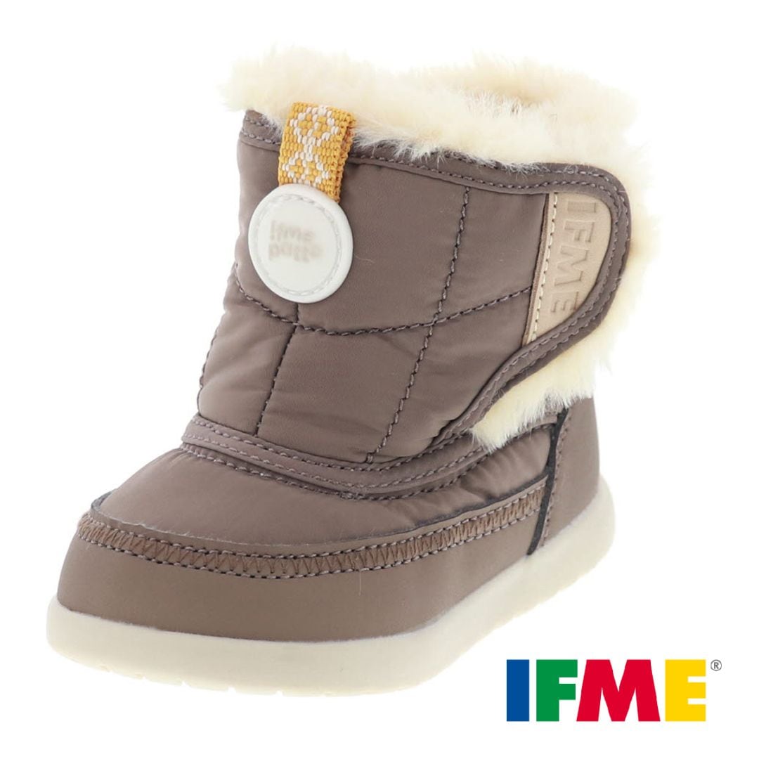 IFME patto ベビーブーツ イフミー BABY 脱ぎ履き簡単 ボアブーツ ベビーシューズ キッズ 30-5815 BROWN ブラウン 撥水加工 通園靴