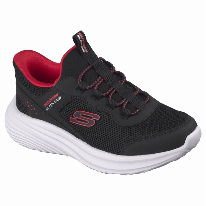 SKECHERS スケッチャーズ スリップインズ キッズ ジュニア スニーカー BOUNDER PRO 404208L BLK BLACK ブラック