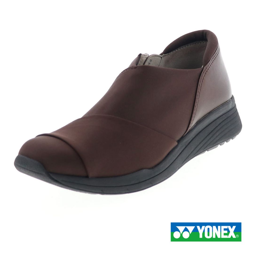 YONEX ヨネックス パワークッション SHWL120 レディース スリッポン ウォーキングシューズ ジップ付き 3.5E幅 L120 040 ダークブラウン