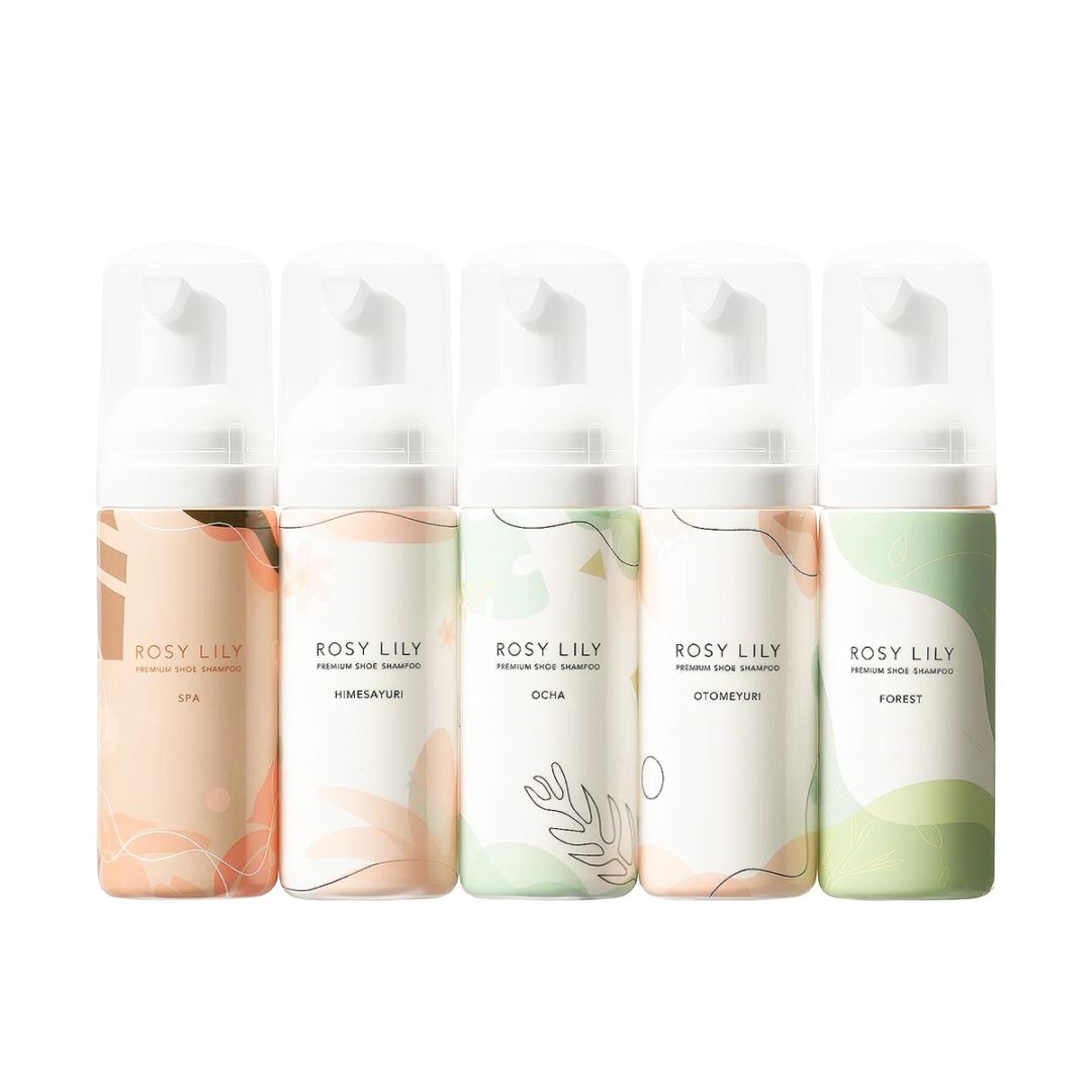 ROSY LILY ロジーリリー プレミアムシューズシャンプー ミニボトル 5本セット 250ml 各50ml×5本 シューズクリーナー 靴洗い 洗い流し不要 泡タイプ