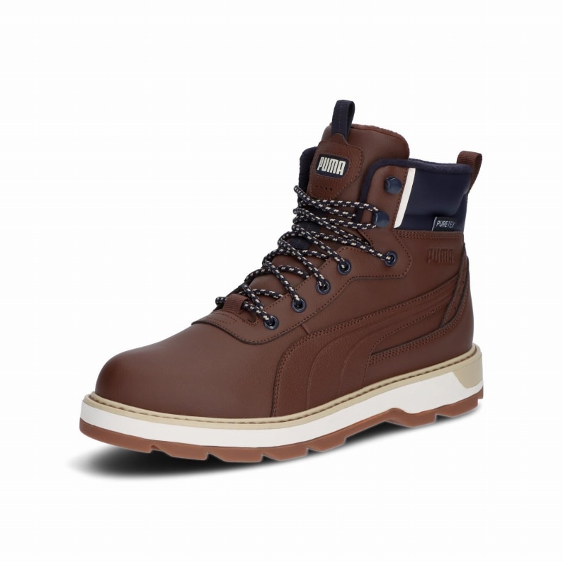 PUMA メンズ ハイカット スニーカー デジアルト V3 ピュアテックス 393928 05 Chestnut Brown-Chestnut Brown-New Navy