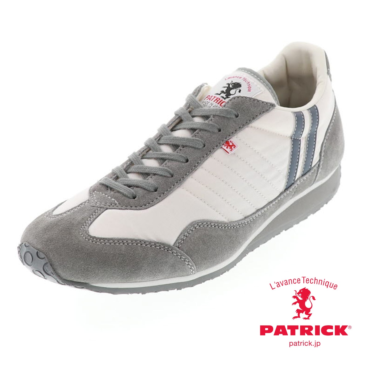 パトリック スタジアム メンズ カジュアル スニーカー ローカット PATRICK STADIUM 23130 ホワイト×グレー