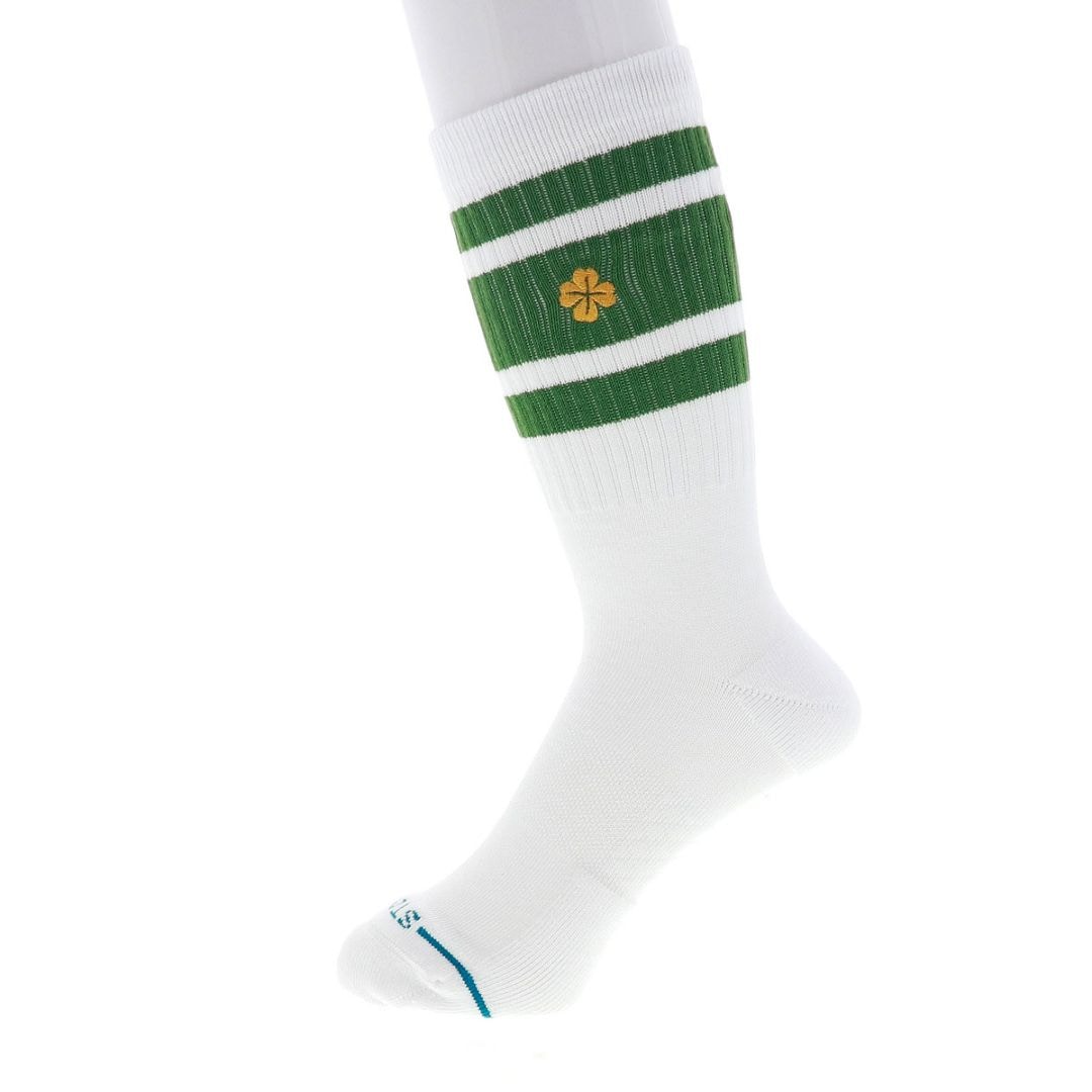 STANCE スタンス ソックス メンズ 靴下 カジュアルソックス FEELIN LUCKY CREW A556A25FEE GRN グリーン ホワイト Lサイズ 25.5～29.0cm